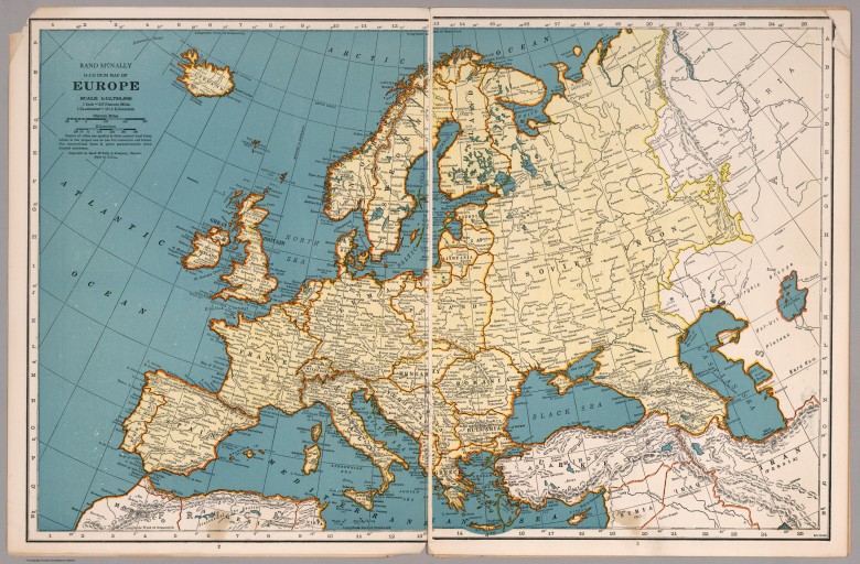 Mapa Europy w przededniu II wojny światowej