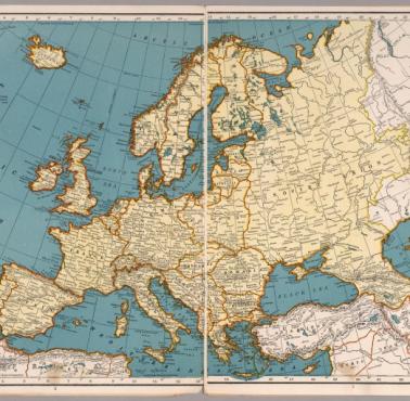 Mapa Europy w przededniu II wojny światowej