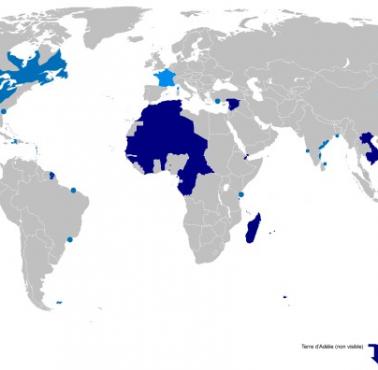 Zasięg terytorialny francuskich kolonii