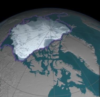 Zmieniająca się pokrywa lodowa Arktyki w latach 1984-2016, efekt cyklicznych zmian na Słońcu (animacja HD)