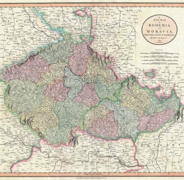 Mapa Czech i Moraw z 1801 roku