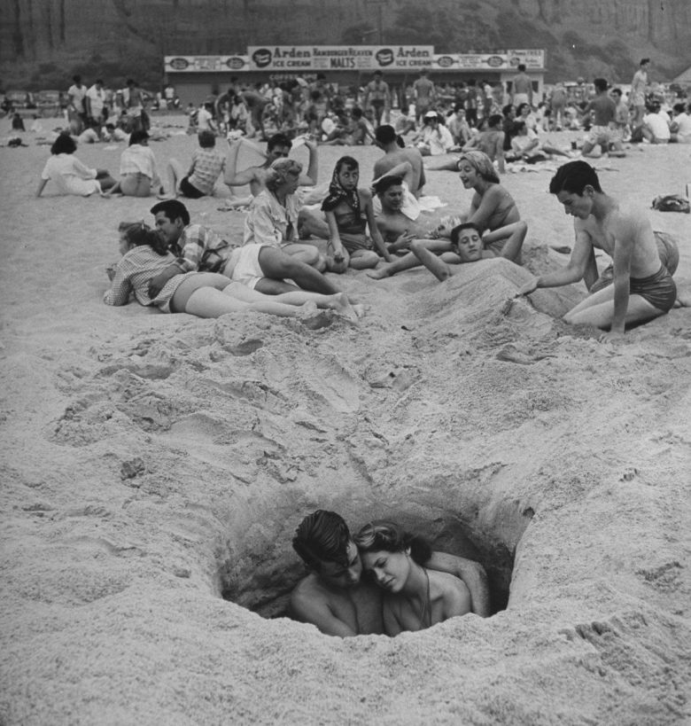 Zakochani na plaży w Santa Monica (Kalifornia)