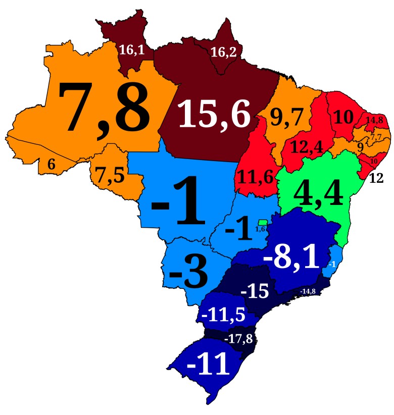 Najniższe temperatury kiedykolwiek odnotowane w Brazylii