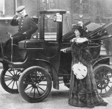 Nowojorska elektryczna taksówka na początku XX wieku