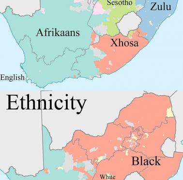 Etniczna (rasowa) mapa RPA