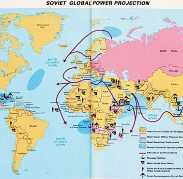 Mapa projekcji siły Związku Radzieckiego