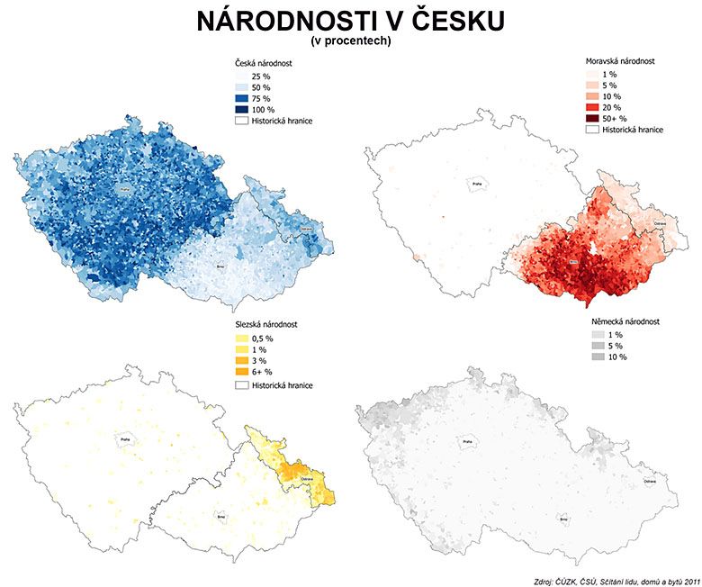 Mniejszości etniczne w Czechach (dane 2011)