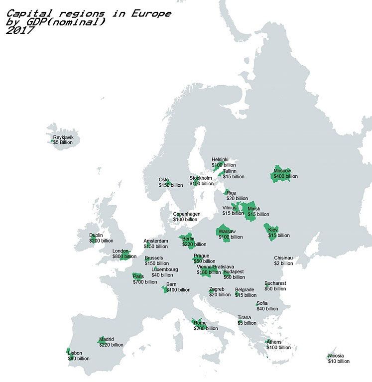 Potencjał ekonomiczny europejskich stolic