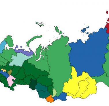 Druga co do wielkości grupa etniczna w każdym podmiocie federalnym Rosji