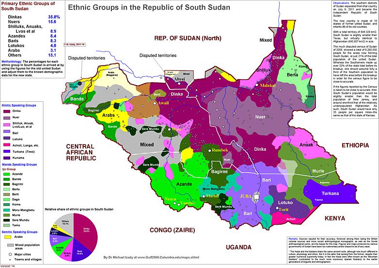 Mapa etniczna Sudanu