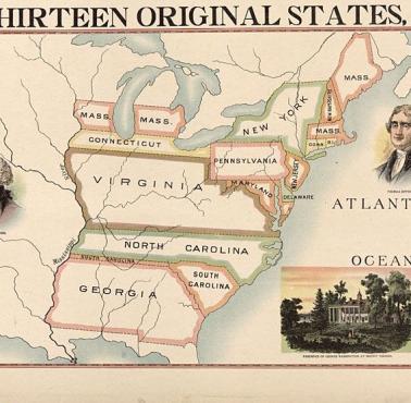 Pierwsze 13. amerykańskich stanów w 1783 roku