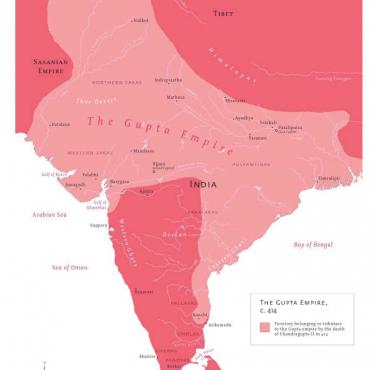 Imperium Gupta w Indiach u szczytu w 414 r. n.e.