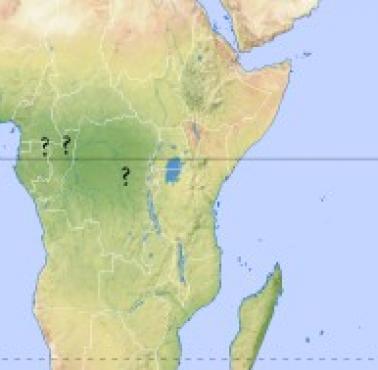 Mapa z naniesionymi miejscami, gdzie znajdują się plemiona całkowicie odizolowane od świata