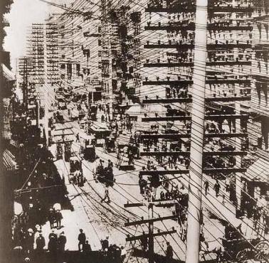 USA, Nowy Jork, Manhattan, linie telefoniczne