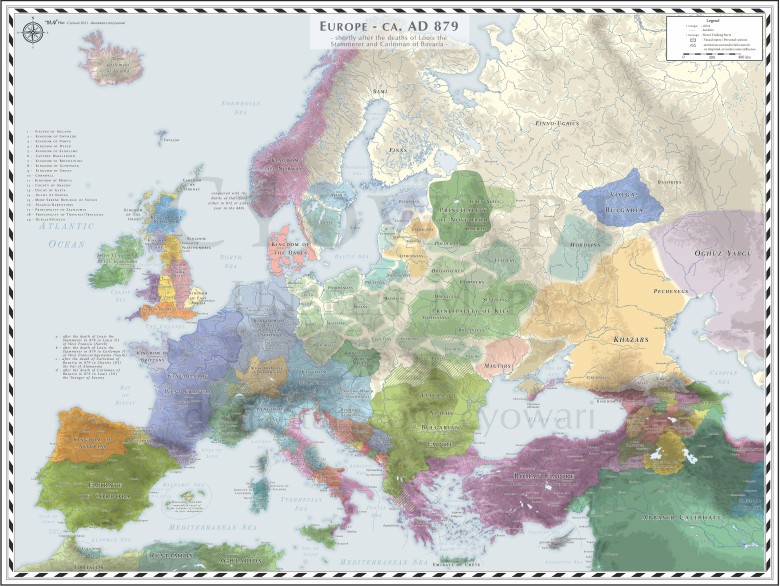 Europa w 879 roku