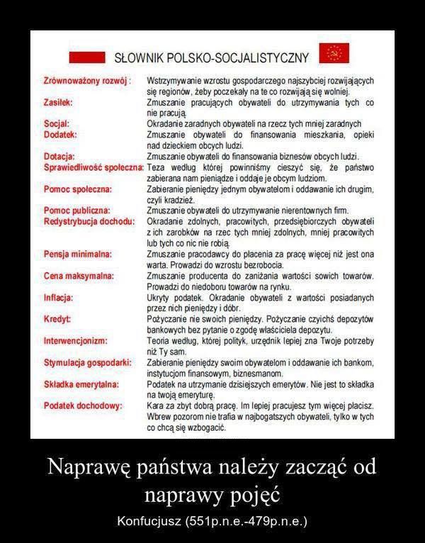 Słownik polsko-socjalistyczny, czyli zaczynamy od naprawy pojęć.