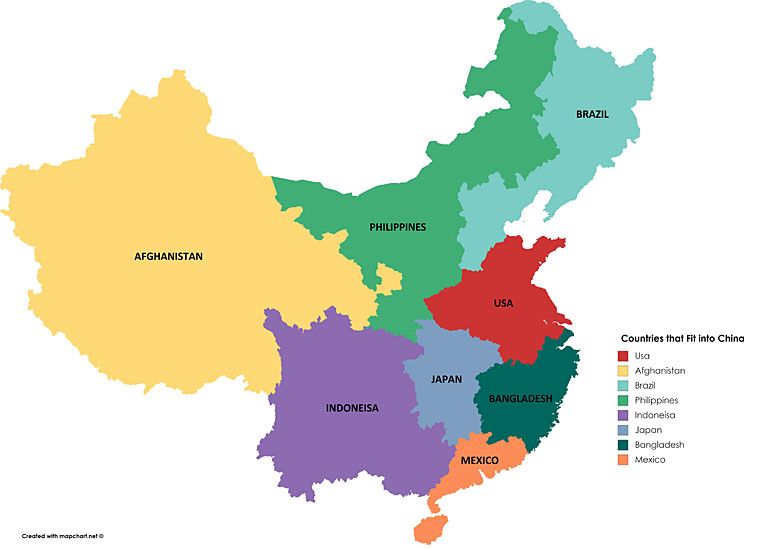 Demografia Chin w odniesieniu do różnych krajów świata
