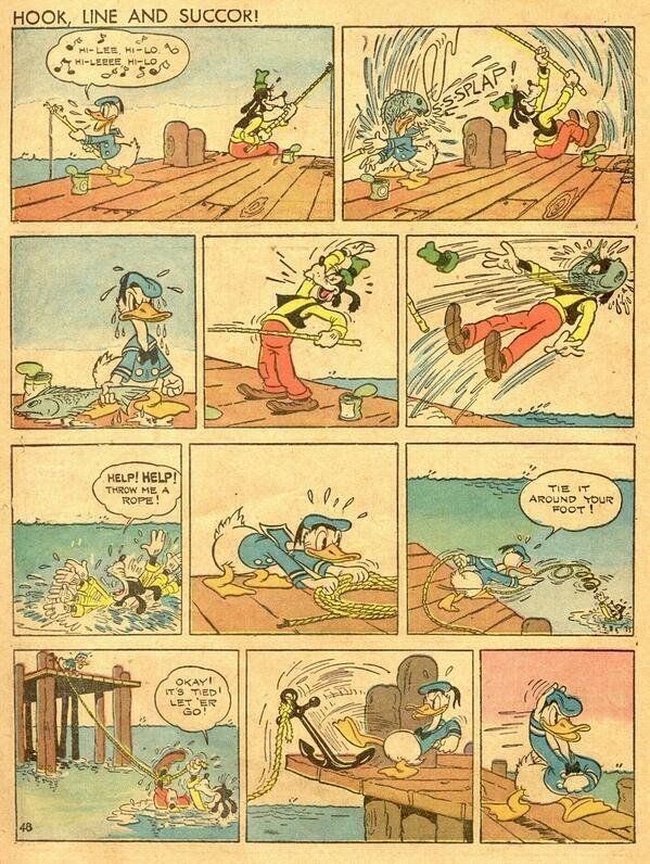 Komiks z Kaczorem Donaldem z 1936 roku