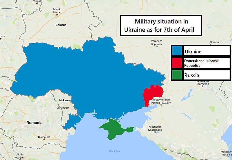 Sytuacja na Ukrainie na dzień 7 kwietnia 2017 roku