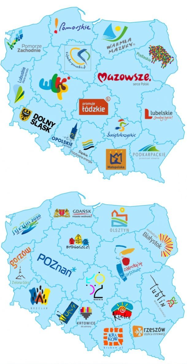 Logotypy polskich miast i województw