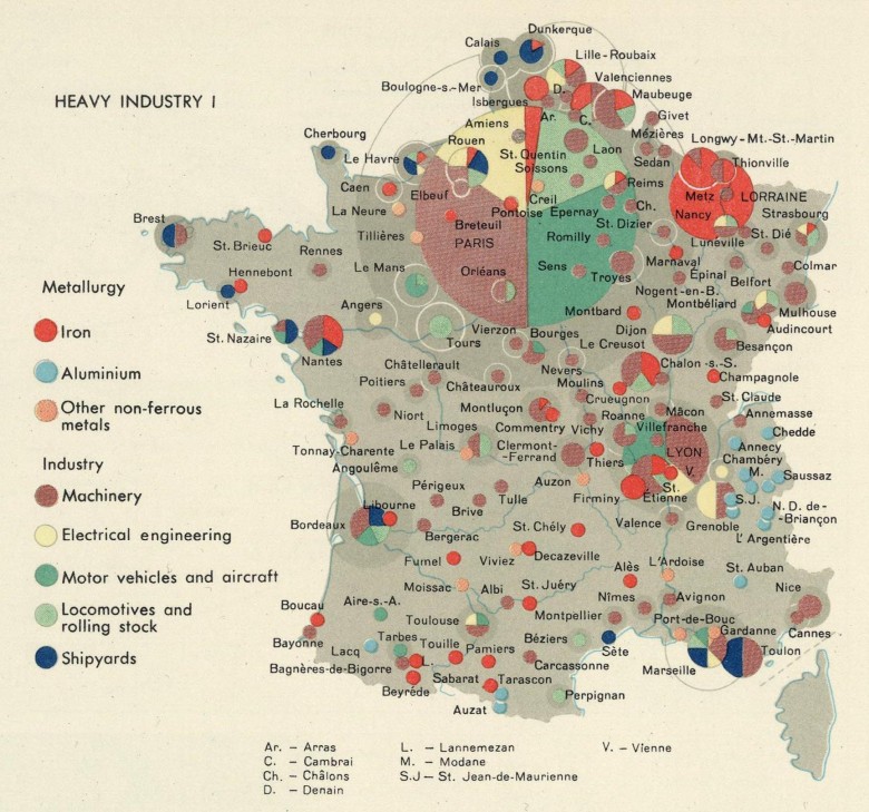 Produkcja przemysłu ciężkiego we Francji, lata 60-te, 1967