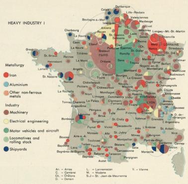 Produkcja przemysłu ciężkiego we Francji, lata 60-te, 1967