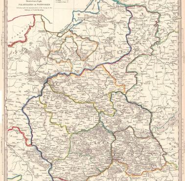 Podział administracyjny Królestwa Polskiego w 1831 r. Mapa historyczna. Podział odpowiada okresowi z lat 1816–1844