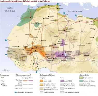 Mapa Afryki północnej w XVI i XVII wieku