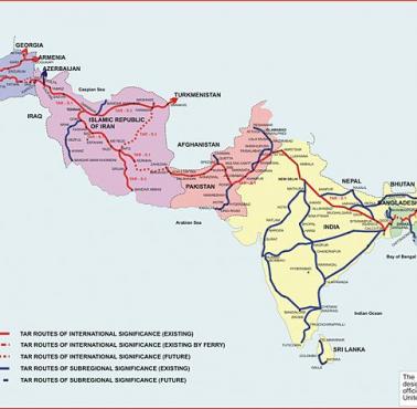 Planowana transazjatycka kolej: Korytarz Południowy