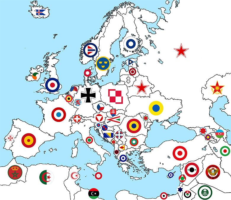 Oznakowania statków powietrznych państw europejskich