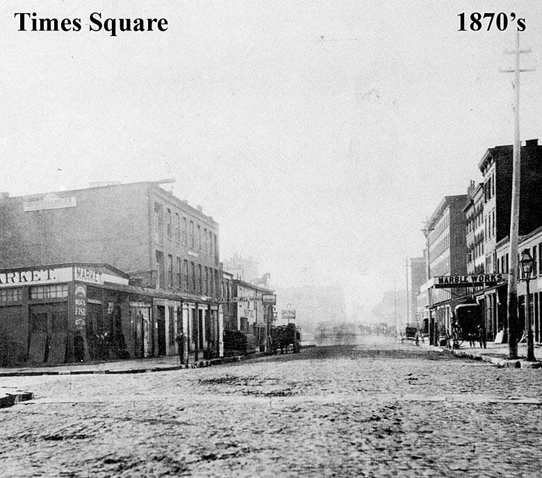 Słynny nowojorski Times Square pod koniec XIX wieku