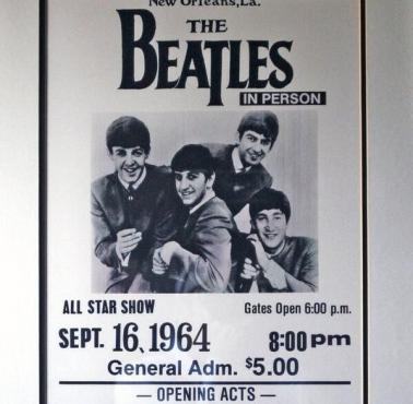 Plakat zapowiadający koncert zespołu "The Beatles"