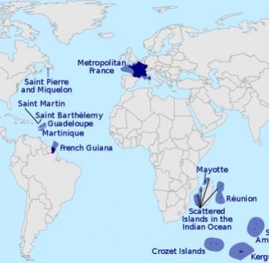 Pozostałości francuskiego imperium kolonialnego