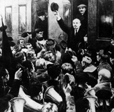 Niemiecki agent - Lenin przybywa ze Szwajcarii do Petersburga