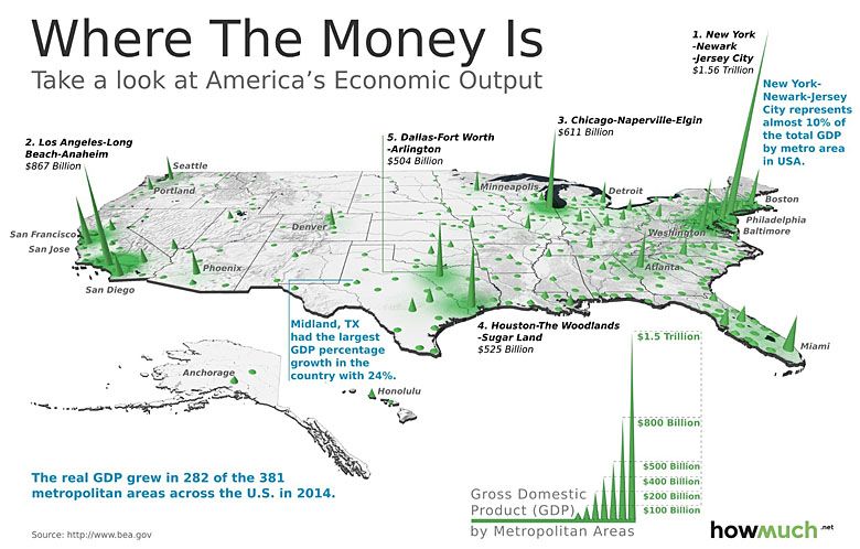 Najzamożniejsze obszary USA