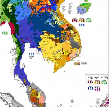 Mapa języka południowo-wschodniej Azji