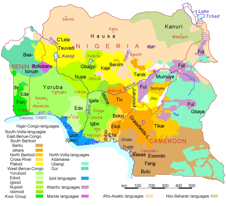 Różnorodność językowa Beninu, Nigerii i Kamerunu