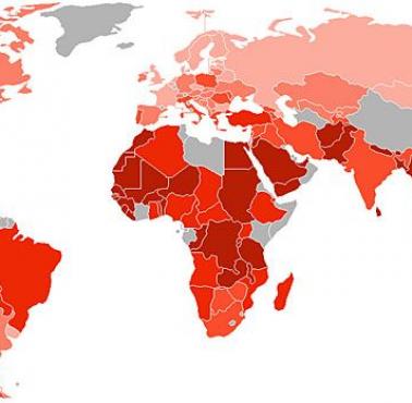Jak ważna jest religia w poszczególnych państwach świata (badania Gallupa w latach 2006-8)