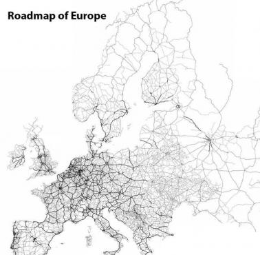 Sieć dróg (sieć transportowa, sieć drogowa) w Europie