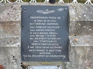 25 XI 1946 w zasadzce bandytów z KBW/UB ginie 10 Polskich Powstańców z Oddziału Śp.Tadeusza Jaworskiego Zerwikaptura