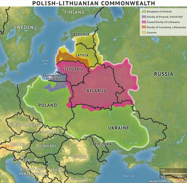 Zasięg unii polsko-litewskiej