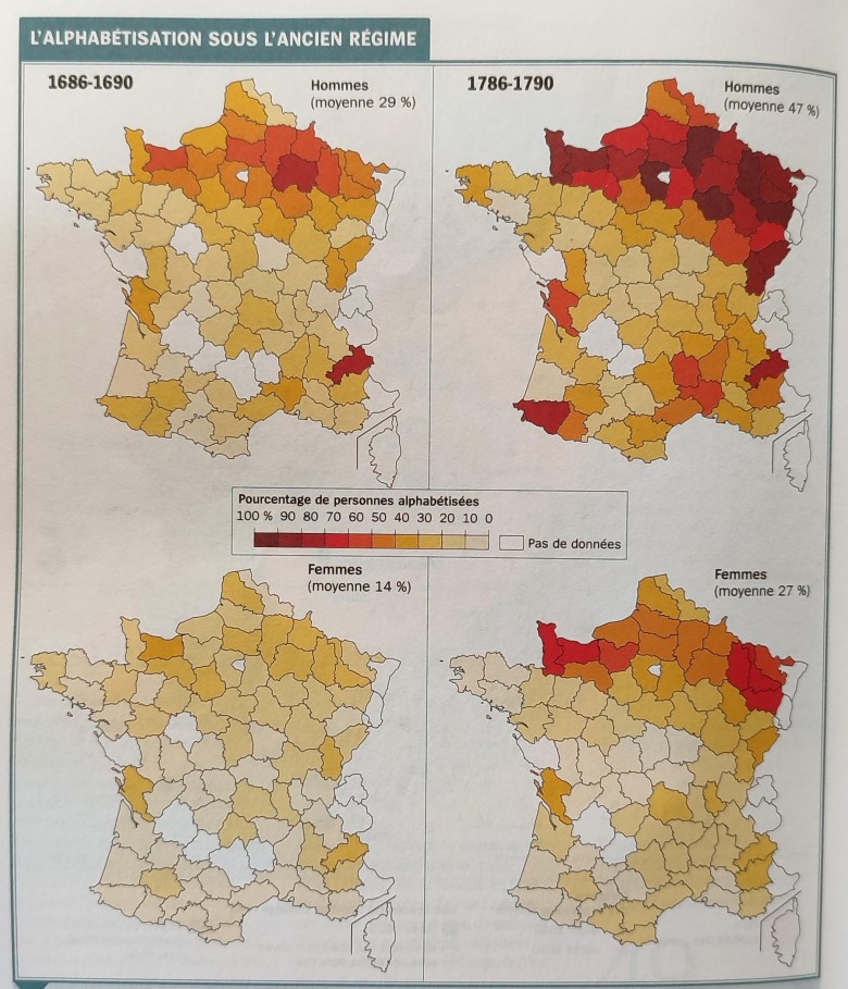 Analfabetyzm we Francji w 1872 roku