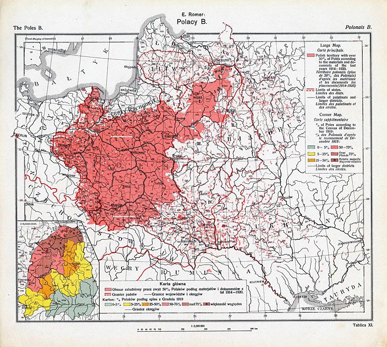 Obszary zamieszkałe przez ludność Polską pod koniec I wojny światowej