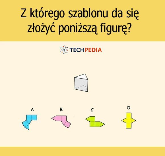 Z którego szablonu da się złożyć poniższą figurę?