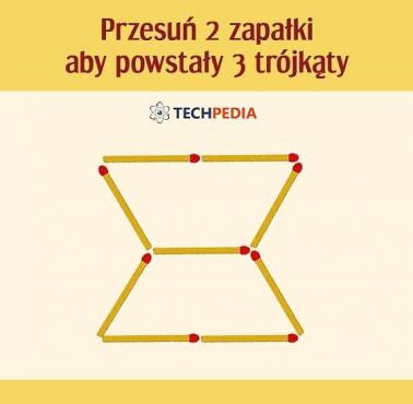 Przesuń 2 zapałki aby powstały 3 trójkąty