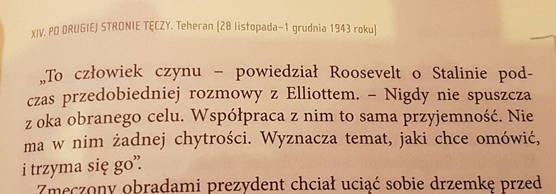 Prezydent Roosevelt do syna o Stalinie po jednym ze spotkań w Teheranie