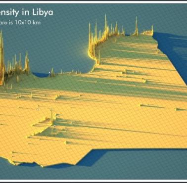 Gęstość zaludnienia Libii