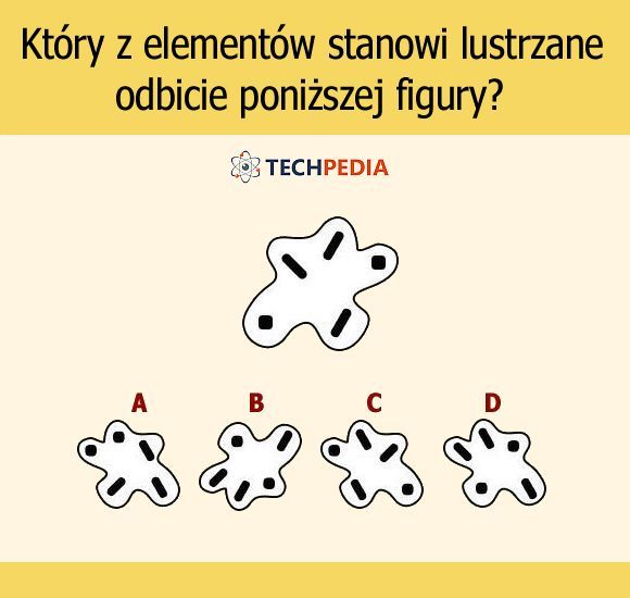 Który z elementów stanowi lustrzane odbicie poniższej figury?