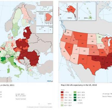 Spodziewana długość życia w Europie i USA