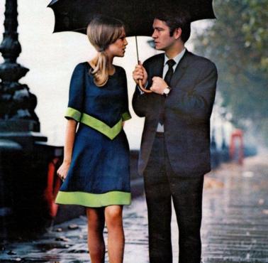 Stylowa para - Pattie Boyd i Tom Courtney (Londyn 1963)